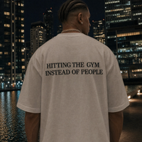 "Hitting the gym instead of people"